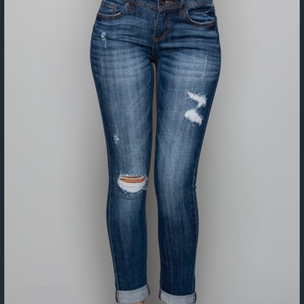 Distressed jeans
